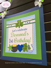 Load image into Gallery viewer, Lucky Charm Party Door Banner Birthday St. Patrick&#39;s Day Blue Boy Little Heart Shamrock Star Polka Dot Boogie Bear Invitations Desmond Theme