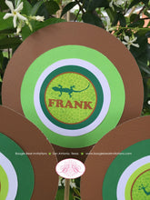 Load image into Gallery viewer, Reptile Birthday Party Centerpiece Sticks Birthday Snake Lizard Green Jungle Zoo Wild Amazon Rain Forest Boogie Bear Invitations Frank Theme