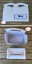 Load image into Gallery viewer, Navy Blue Whale Baby Shower Treat Boxes Favor Tags Bag Box Boy Girl Royal Grey White Chevron Boogie Bear Invitations Kristy Theme Printed