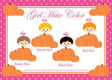 Load image into Gallery viewer, Pink Pumpkin Party Door Banner Birthday Fall Polka Dot Bow Girl Orange Harvest Picking Farm Barn Country Boogie Bear Invitations Chloe Theme