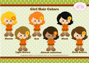 Harvest Girl Birthday Party Centerpiece Sticks Autumn Fall Pumpkin Picking Country Farm Barn Boogie Bear Invitations Georgia Theme Printed