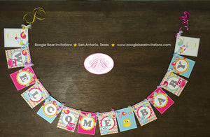 Yellow Pink Blue Welcome Baby Shower Banner Birds Owls Little Boy Girl Party Forest Grey Chevron Boogie Bear Invitations Lola Theme Printed