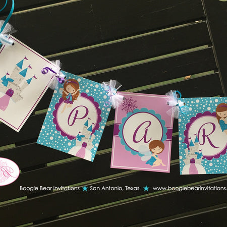 Winter Fairy Birthday Name Banner Party Girl Christmas Purple Blue Snow 1st 2nd 3rd 4th 5th 6th 7th 8th Boogie Bear Invitations Parisa Theme
