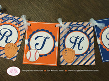 Load image into Gallery viewer, Retro Baseball Happy Birthday Party Banner Softball Boy Girl 1st 2nd 3rd 4th 5th 6th 7th 8th 9th 10th Boogie Bear Invitations Casey Theme