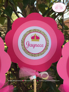 Pink Gold Princess Birthday Centerpiece Set Party Girl Glitter Queen Crown Ball Royal Castle Formal Boogie Bear Invitations Jaynece Theme