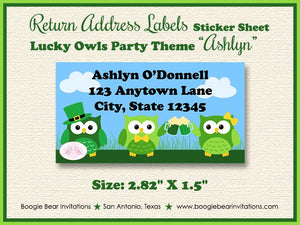 St. Patrick's Birthday Party Invitation Day Owls Girl Boy Lucky Shamrock Boogie Bear Invitations Paperless Printable Printed Ashlyn Theme