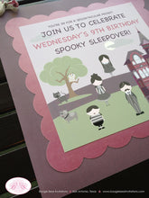 Load image into Gallery viewer, Halloween Birthday Party Door Banner Spooky Family Boy Girl Haunted House Full Moon Owl Spooky Black Boogie Bear Invitations Wednesday Theme