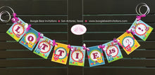 Load image into Gallery viewer, Spring Easter Animals Birthday Banner Party Small Boy Girl Woodland Forest Creatures Pastel Egg Hunt Boogie Bear Invitations Lottie Theme
