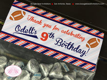 Load image into Gallery viewer, Football Birthday Party Treat Bag Toppers Folded Favor Red Blue Sports Touchdown Foot Ball Team Game Boogie Bear Invitations Odell Theme