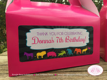 Load image into Gallery viewer, Disco Wild Animals Party Treat Boxes Birthday 70s Dance Zoo Animals Jungle Elephant Giraffe Zoo Girl Boy Boogie Bear Invitations Donna Theme