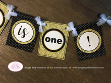 Load image into Gallery viewer, Mr. Wonderful Birthday Party Banner Small Bow Tie Little Man Black Onederful Gold Formal Boy Girl Boogie Bear Invitations Owen Theme Printed