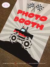 Load image into Gallery viewer, Monster Truck Birthday Party Sign Poster Red Black Photo Booth Smash Up Snow Arena Rally Jump Racing Race Boogie Bear Invitations Juan Theme