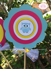 Load image into Gallery viewer, Woodland Birds Owls Baby Shower Centerpiece Set Party Woodland Animals Forest Boy Girl Hoot Tweet Outdoor Boogie Bear Invitations Lola Theme