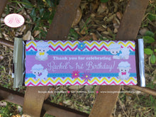 Load image into Gallery viewer, Spring Lambs Birthday Party Candy Bar Wraps Wrappers Sticker Sheep Girl Easter Pink Yellow Purple Blue Boogie Bear Invitations Rachel Theme
