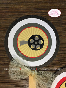 Movie Birthday Party Cupcake Toppers Theater Reel Popcorn Boy Girl 50s Star Director Cinema Hollywood Boogie Bear Invitations Lonnie Theme