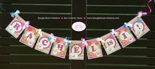 Load image into Gallery viewer, Spring Lambs Birthday Banner Party Small Sheep Easter Flower Garden Picnic Pink Yellow Blue Purple Girl Boogie Bear Invitations Rachel Theme