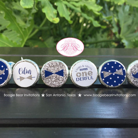 Mr Wonderful 1st Birthday Circle Stickers Candy Favor Mustache Bow Tie Boy Onederful Navy Silver Party Boogie Bear Invitations Odin Theme