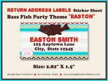 Load image into Gallery viewer, Bass Fish Fishing Birthday Party Invitation Boy Girl Chevron Rod Pole Reel Boogie Bear Invitations Easton Theme Paperless Printable Printed