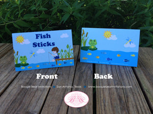 Blue Fishing Boy Birthday Party Package Hiking Turtle Swim Happy Banner Door Cupcake Toppers Favor Tag Boogie Bear Invitations Vander Theme
