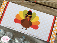 Load image into Gallery viewer, Little Turkey Birthday Party Treat Bag Toppers Folded Favor Fall Pumpkin Girl Boy Farm Barn Country Boogie Bear Invitations Jayden Theme