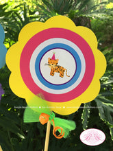 Load image into Gallery viewer, Wild Animals Birthday Party Centerpieces Girl Boy Zoo Safari Jungle Gender Neutral Tropical Serengeti Boogie Bear Invitations Cassidy Theme