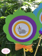 Load image into Gallery viewer, Wild Animals Birthday Party Centerpieces Girl Boy Zoo Safari Jungle Gender Neutral Tropical Serengeti Boogie Bear Invitations Cassidy Theme