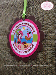 Pink Pirate Birthday Party Favor Tags Gift Bag Girl Ship Boat Island Beach Ocean Swim Swimming Pool Boogie Bear Invitations Angelica Theme