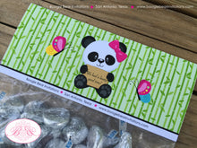 Load image into Gallery viewer, Panda Bear Birthday Party Treat Bag Toppers Folded Favor Tent Girl Pink Green Blue Wild Zoo Animals Boogie Bear Invitations Jeanette Theme