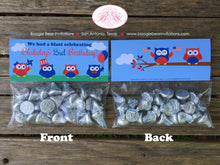 Load image into Gallery viewer, 4th of July Owls Party Treat Bag Toppers Folded Favor Birthday Fireworks Woodland Independence Day Boogie Bear Invitations Blakeley Theme