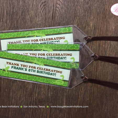 Reptile Birthday Party Bookmarks Favor Rain Forest Girl Boy Green Snake Amazon Jungle Wild Zoo Safari Boogie Bear Invitations Frank Theme