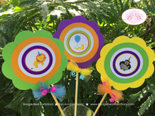 Load image into Gallery viewer, Wild Animals Birthday Party Centerpieces Girl Boy Zoo Safari Jungle Gender Neutral Tropical Serengeti Boogie Bear Invitations Cassidy Theme