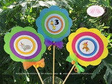 Load image into Gallery viewer, Wild Animals Birthday Party Centerpieces Girl Boy Zoo Safari Jungle Gender Neutral Tropical Serengeti Boogie Bear Invitations Cassidy Theme