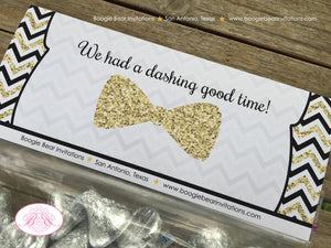 Mustache Baby Shower Treat Bag Toppers Folded Favor Black Gold Glitter Bash Bow Tie Chevron Boy Tag 1st Boogie Bear Invitations Harley Theme