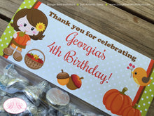 Load image into Gallery viewer, Autumn Harvest Birthday Party Treat Bag Toppers Folded Favor Fall Pumpkin Girl Country Forest Farm Kid Boogie Bear Invitations Georgia Theme