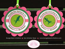 Load image into Gallery viewer, Pink Rainforest Party Favor Tags Birthday Girl Green Rain Forest Wild Zoo Animals Safari Amazon Jungle Boogie Bear Invitations Sophia Theme