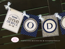 Load image into Gallery viewer, Mr. Wonderful Birthday Party Package Boy Little Man Navy Blue Silver Grey White Onederful Banner 1st 2nd Boogie Bear Invitations Odin Theme