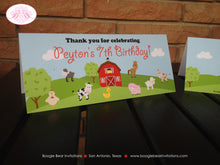 Load image into Gallery viewer, Farm Animals Birthday Party Treat Bag Toppers Folded Favor Red Barn Girl Boy Country Petting Zoo Ranch Boogie Bear Invitations Peyton Theme