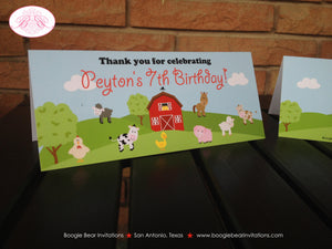 Farm Animals Birthday Party Treat Bag Toppers Folded Favor Red Barn Girl Boy Country Petting Zoo Ranch Boogie Bear Invitations Peyton Theme