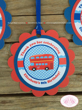 Load image into Gallery viewer, London England Birthday Party Favor Tags Girl British Flag Union Jack UK Taxi Great Britain Royal Boogie Bear Invitations Elizabeth Theme