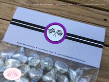 Load image into Gallery viewer, Purple ATV Birthday Party Treat Bag Toppers Folded Favor All Terrain Vehicle Quad 4 Wheeler Racing Race Boogie Bear Invitations Dawn Theme