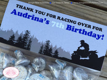 Load image into Gallery viewer, ATV Birthday Party Treat Bag Toppers Folded Favor Boy Girl Blue All Terrain Vehicle Quad 4 Wheeler Boogie Bear Invitations Audrina Theme