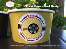 Load image into Gallery viewer, Movie Theater Birthday Party Treat Cups Candy Buffet Appetizer Food Boy Girl Red Carpet Gold Black Star Boogie Bear Invitations Lonnie Theme