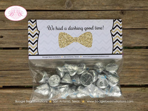 Mustache Baby Shower Treat Bag Toppers Folded Favor Black Gold Glitter Bash Bow Tie Chevron Boy Tag 1st Boogie Bear Invitations Harley Theme