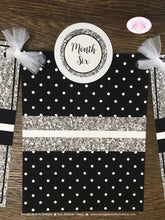 Load image into Gallery viewer, Mr. Wonderful Photo Timeline Banner 1st Onederful Birthday Bow Tie Mustache First Silver White Black ONE Boogie Bear Invitations Otis Theme