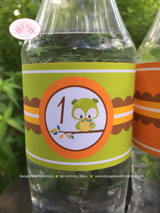 Forest Animals Birthday Party Bottle Wraps Wrapper Cover Label Fall Pumpkin Boy Girl Autumn Thanksgiving Boogie Bear Invitations Asher Theme