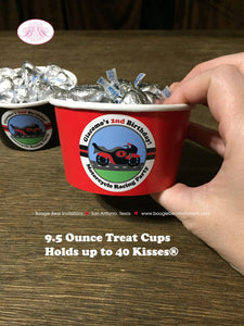 Motorcycle Birthday Party Treat Cups Candy Buffet Paper Red Black Racing Boy Motocross Enduro Racing Boogie Bear Invitations Giacomo Theme