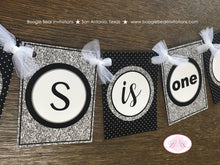 Load image into Gallery viewer, Mr. Wonderful Birthday Party Banner Small Little Man Black Onederful Silver Grey ONE 1st 2nd 3rd Boogie Bear Invitations Otis Theme Printed