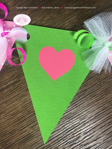 Lucky Charm Birthday Party Banner Pennant Garland Girl St. Patrick's Day Pink Green Shamrock Clover 1st Boogie Bear Invitations Eileen Theme
