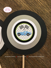 Load image into Gallery viewer, Race Car Birthday Party Centerpiece Sticks Red Blue Green Retro Coupe Fastback Racing Classic Antique Street Bear Invitations Gordon Theme
