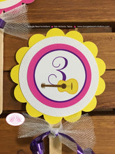 Load image into Gallery viewer, Fiesta Taco Party Cupcake Toppers Birthday Pink Yellow Purple Cinco De Mayo Pinata Carnival Sombrero Boogie Bear Invitations Mariela Theme